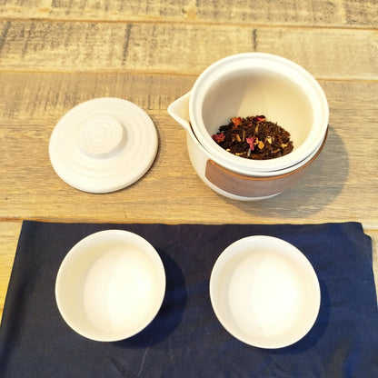 Gaiwan de voyage blanc en céramique – 2 personnes