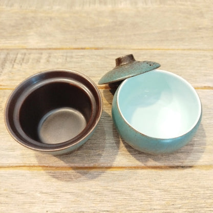 Gaiwan de voyage artisanal en céramique avec étui  – Solo
