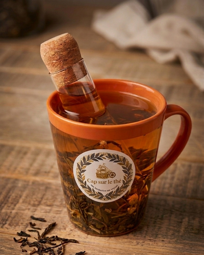 Infuseur à Thé "Tube à Essai" en Verre et Liège Cap sur le thé