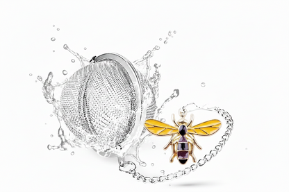Infuseur à Thé en Acier Inoxydable avec Pendentif Abeille Dorée