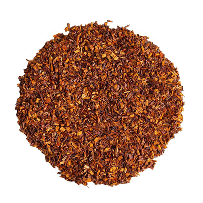 Rooibos nature Le Cap Rouge en vrac, feuilles rouges sur fond clair