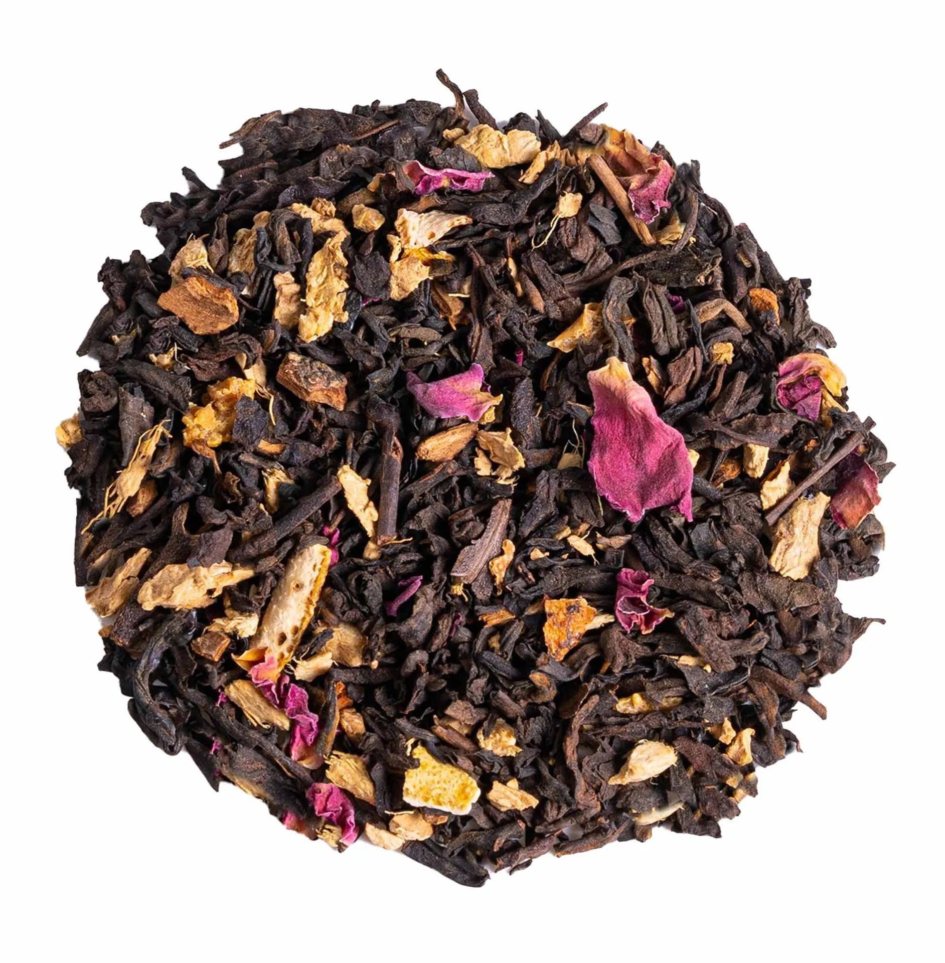 Thé Pu-erh Les Larmes de l’Océan en vrac, mélange de feuilles de thé et d’épices